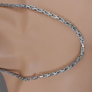 NWT Stainless Steel 23" Byzanite Chain Necklace Thick